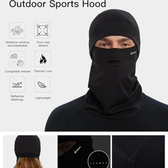 Seamless Balaclava Face Mask for Running Cycling Wind-Resistant Anti-Fog main image 7
